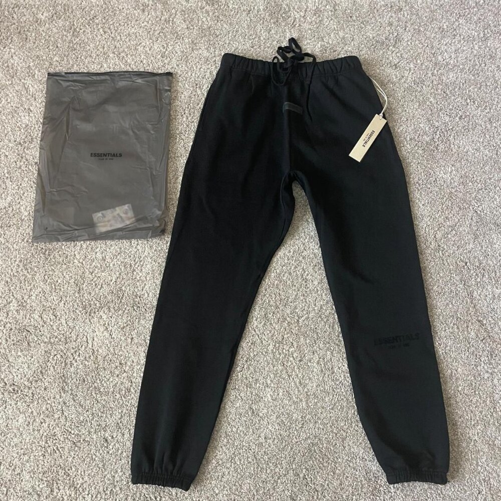NEW Fear of God Essentials Stretch Limo Black Sweatpants